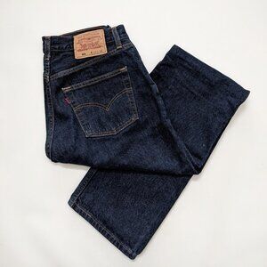 Vintage Levi's 501 dark blue jeans pants, size 29 x 34
